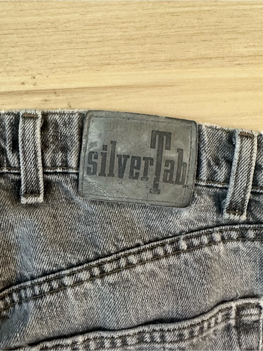 Vintage Levi’s SilverTab Baggy Jeans 36x32 Made USA Gray Wash